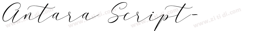 Antara Script字体转换